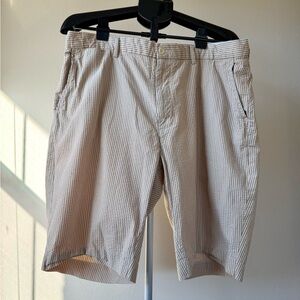 Polo Ralph Lauren Beige Striped Flat Front Shorts